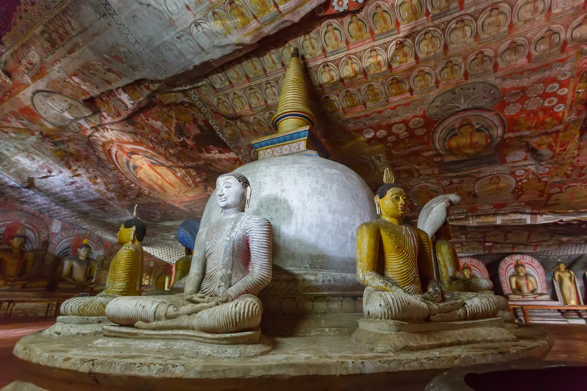 Inside the Dambulla Cave Temple