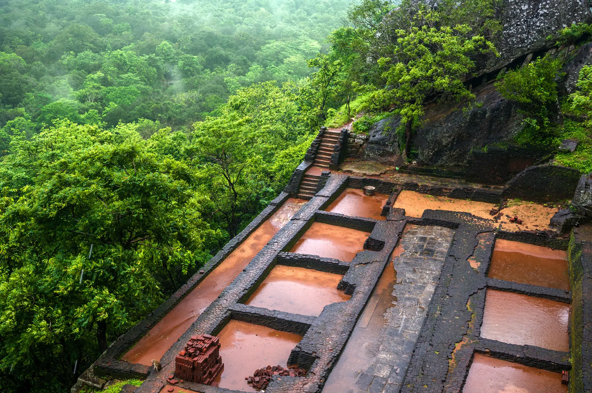 Ruins on the summit of Sigiriya