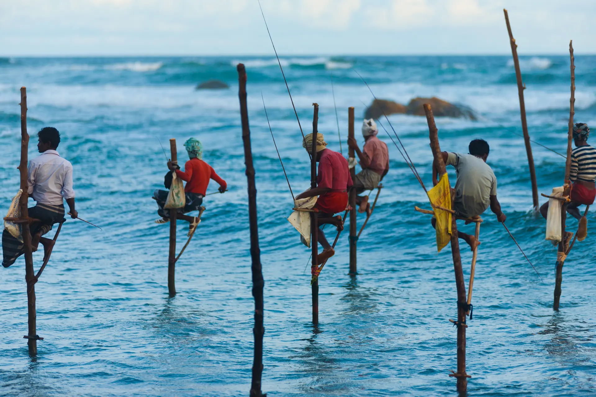 Stilt fishermen, south coast
